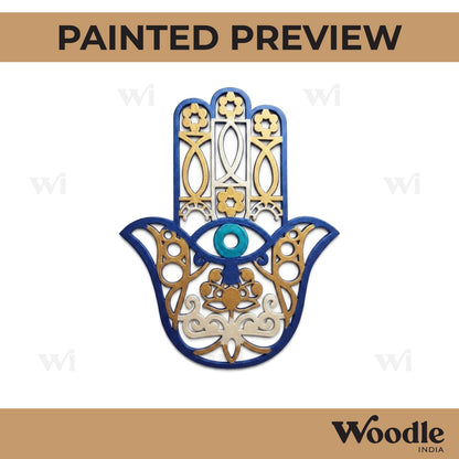 Hamsa Hand Cutout MDF Design 4