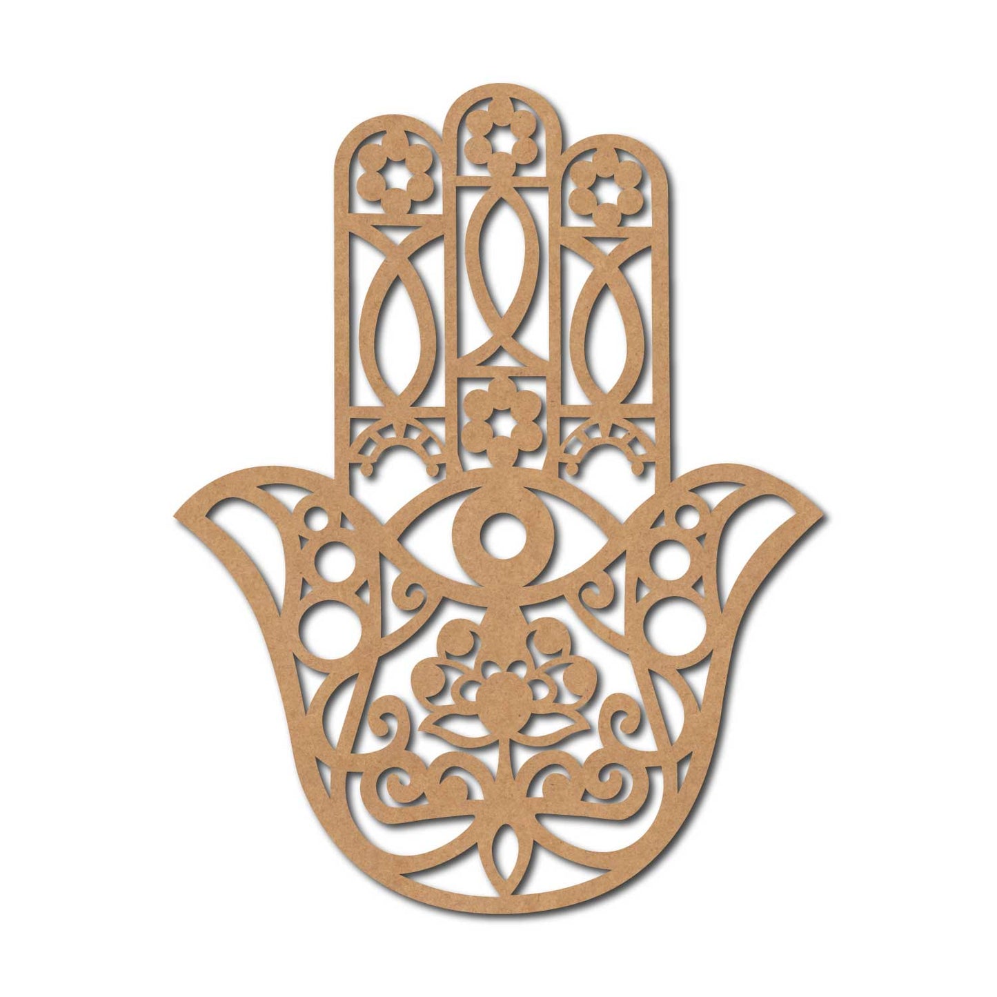 Hamsa Hand Cutout MDF Design 4