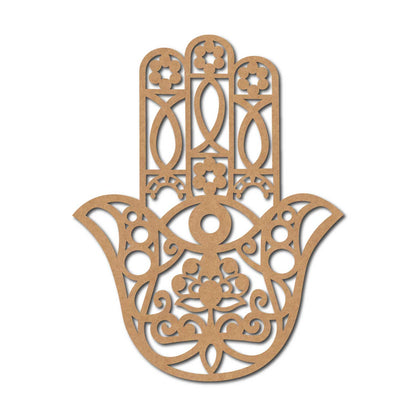Hamsa Hand Cutout MDF Design 4