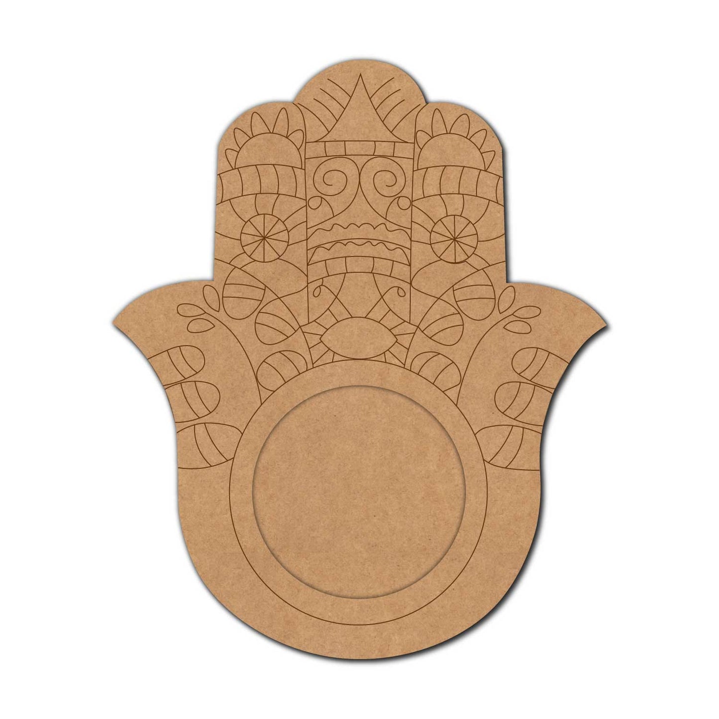 Hamsa Hand Diya Tealight Holder MDF Design 1