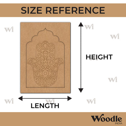 Hamsa Hand Jharokha Pre Marked MDF Design 1