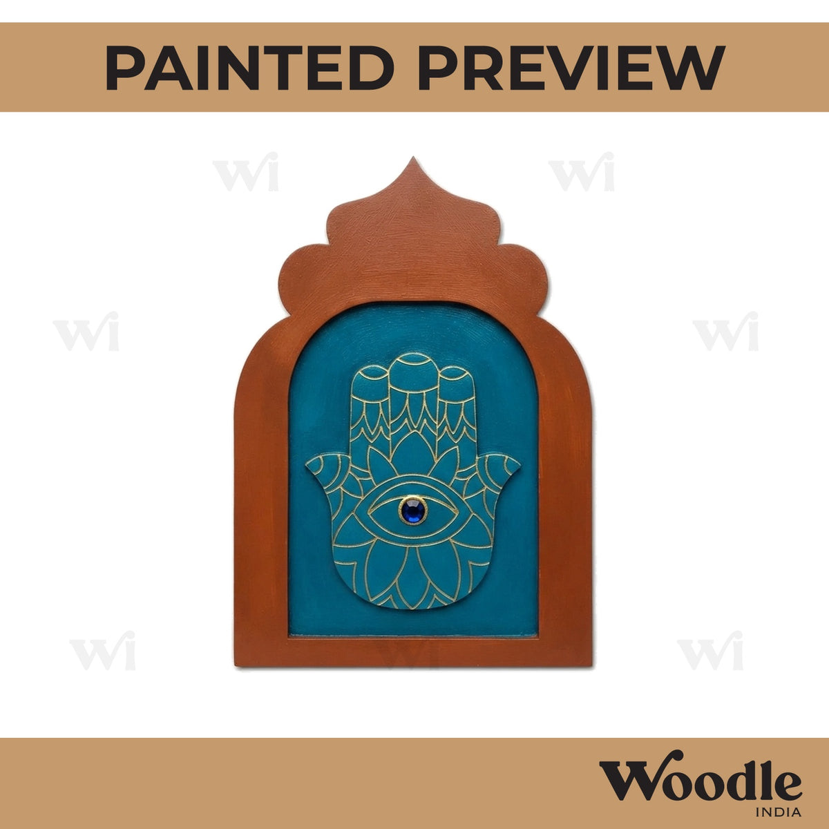 Hamsa Hand Jharokha Pre Marked MDF Design 2