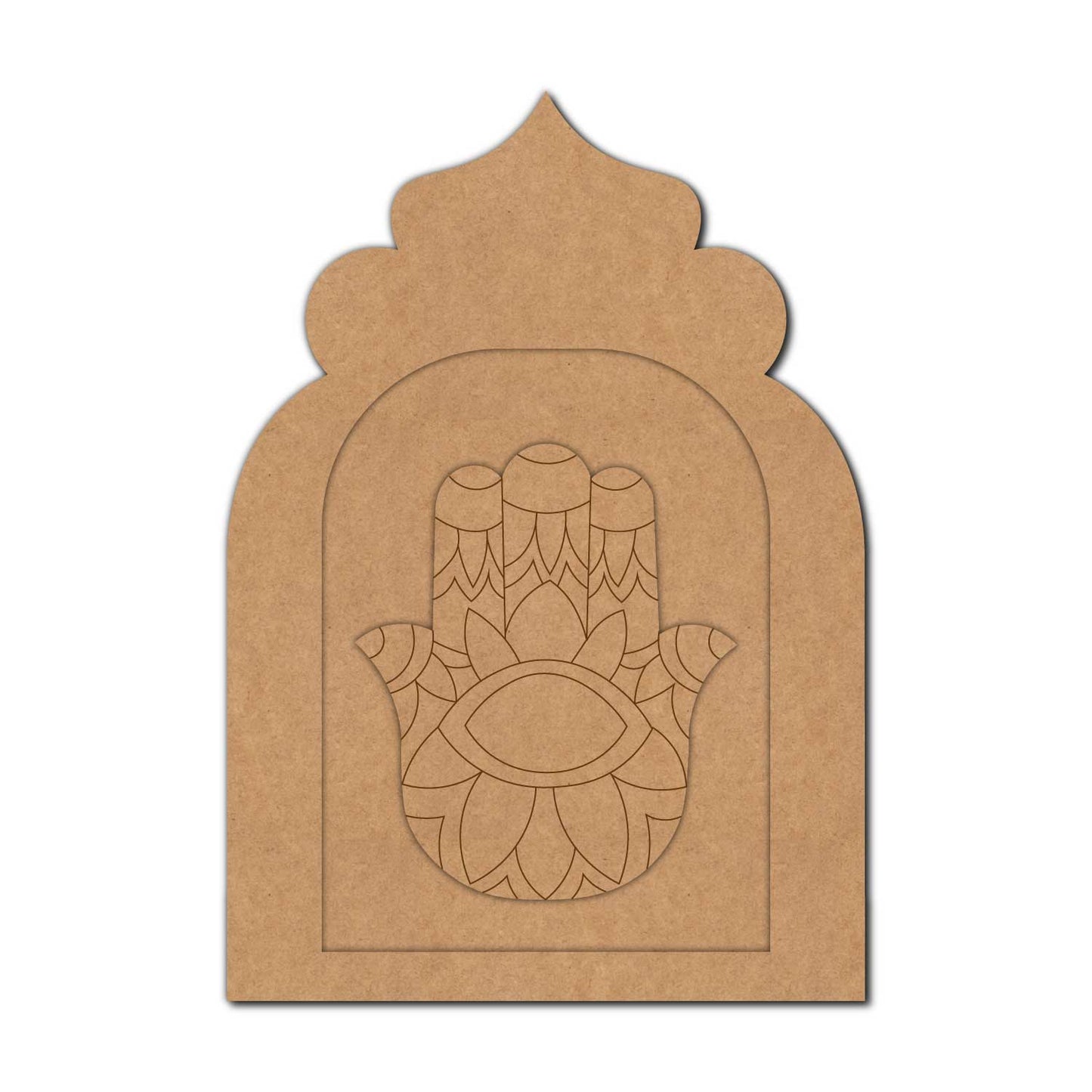 Hamsa Hand Jharokha Pre Marked MDF Design 2