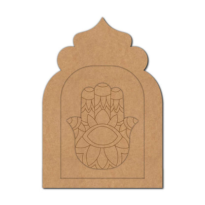 Hamsa Hand Jharokha Pre Marked MDF Design 2