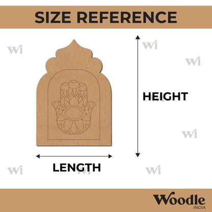 Hamsa Hand Jharokha Pre Marked MDF Design 2