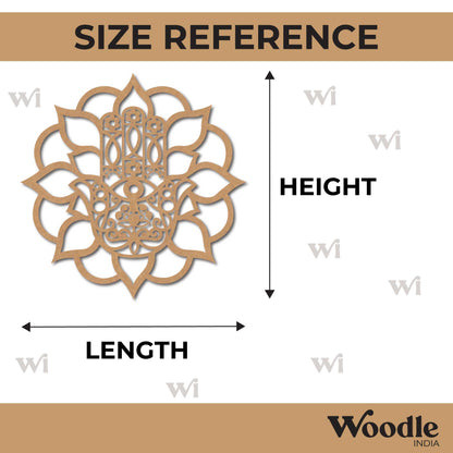 Hamsa Hand Mandala Cutout MDF Design 1