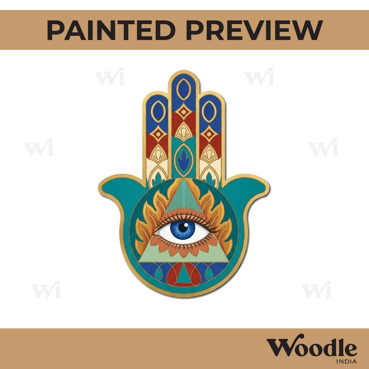 Hamsa Hand Pre Marked MDF Design 3