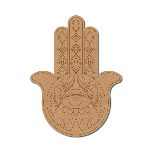 Hamsa Hand Pre Marked MDF Design 3