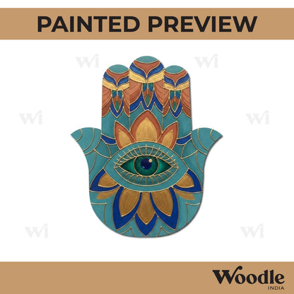 Hamsa Hand Pre Marked MDF Design 4