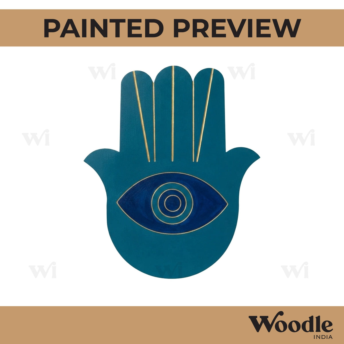 Hamsa Hand Pre Marked MDF Design 5
