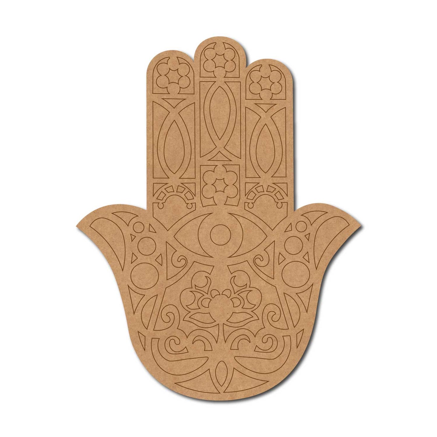 Hamsa Hand Pre Marked MDF Design 6