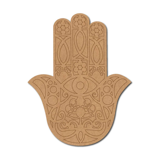 Hamsa Hand Pre Marked MDF Design 6