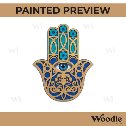 Hamsa Hand Two Layered Base MDF Design 1