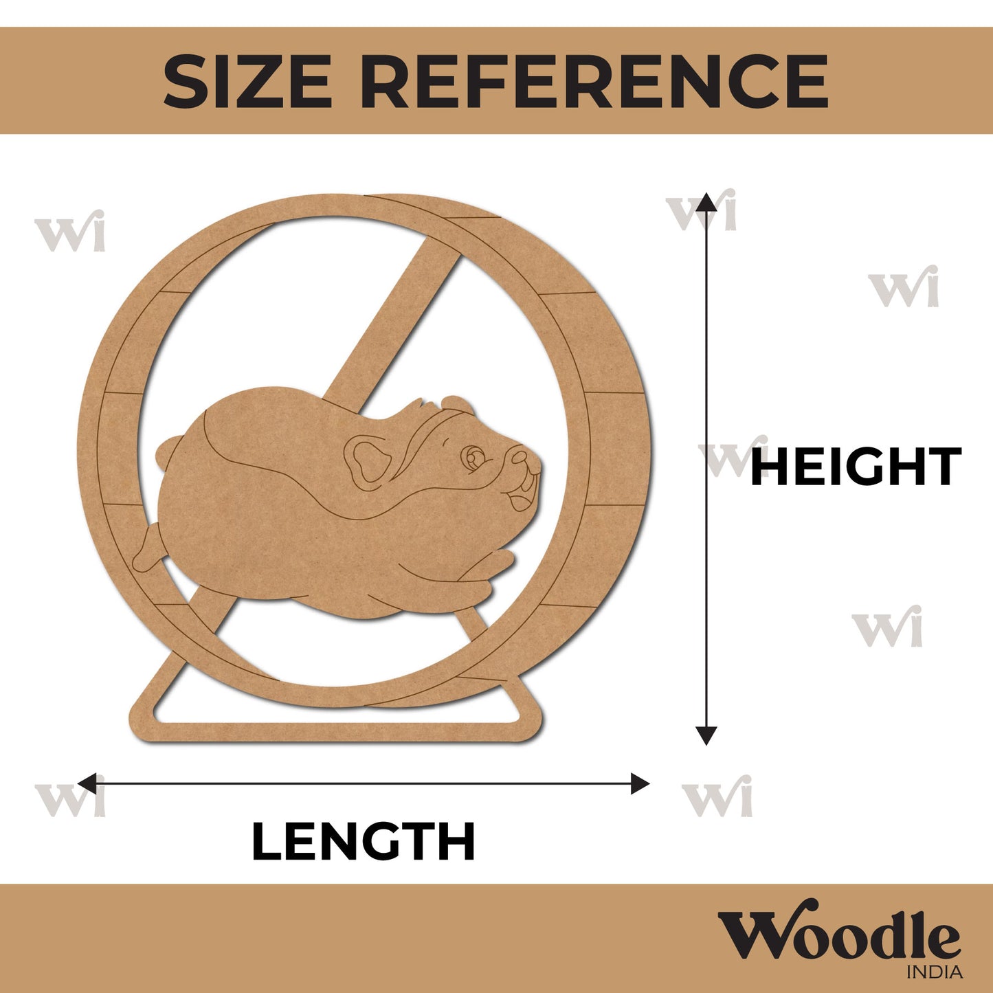 Hamster Wheel Pre Marked MDF Design 1