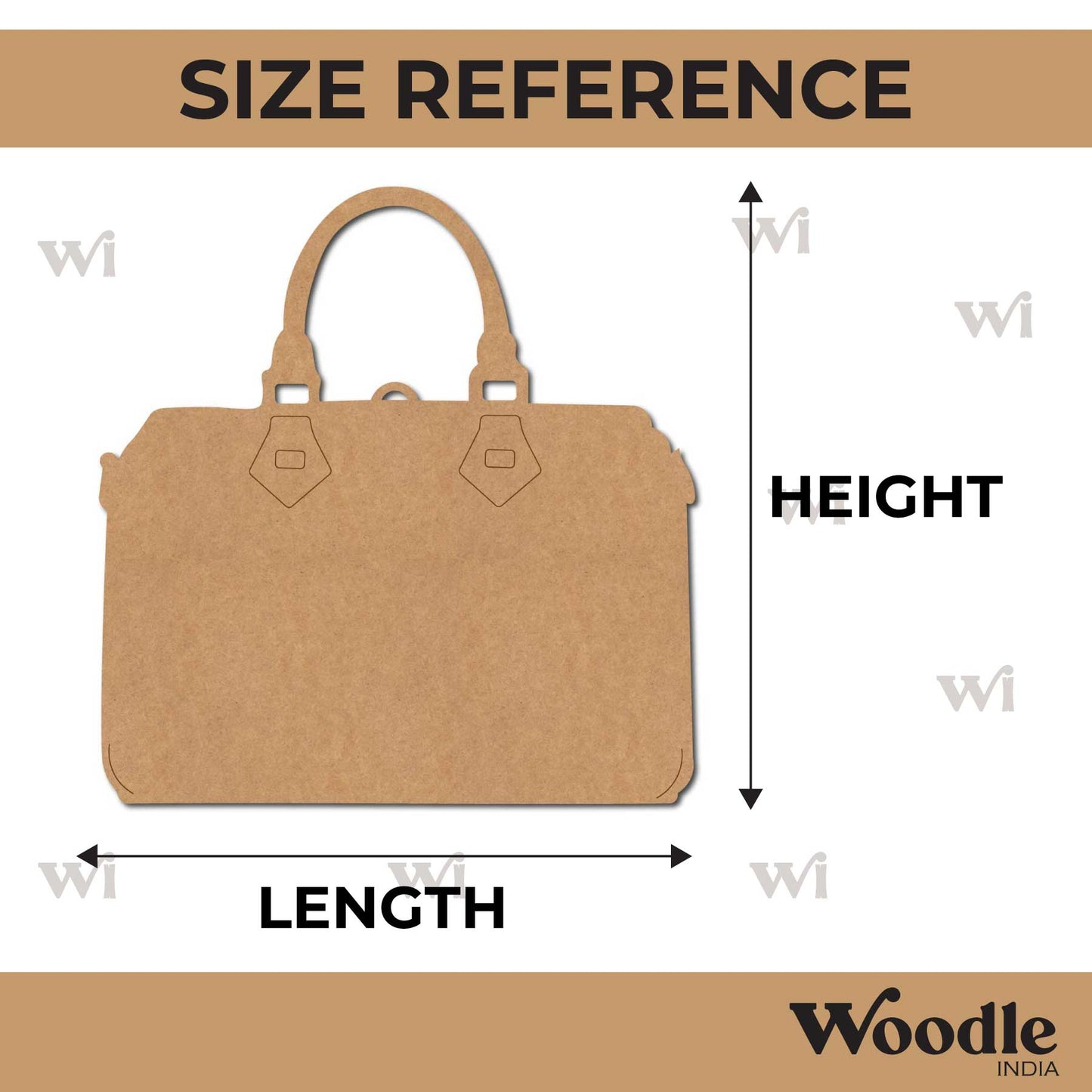 Hand Bag Pre Marked MDF Design 1