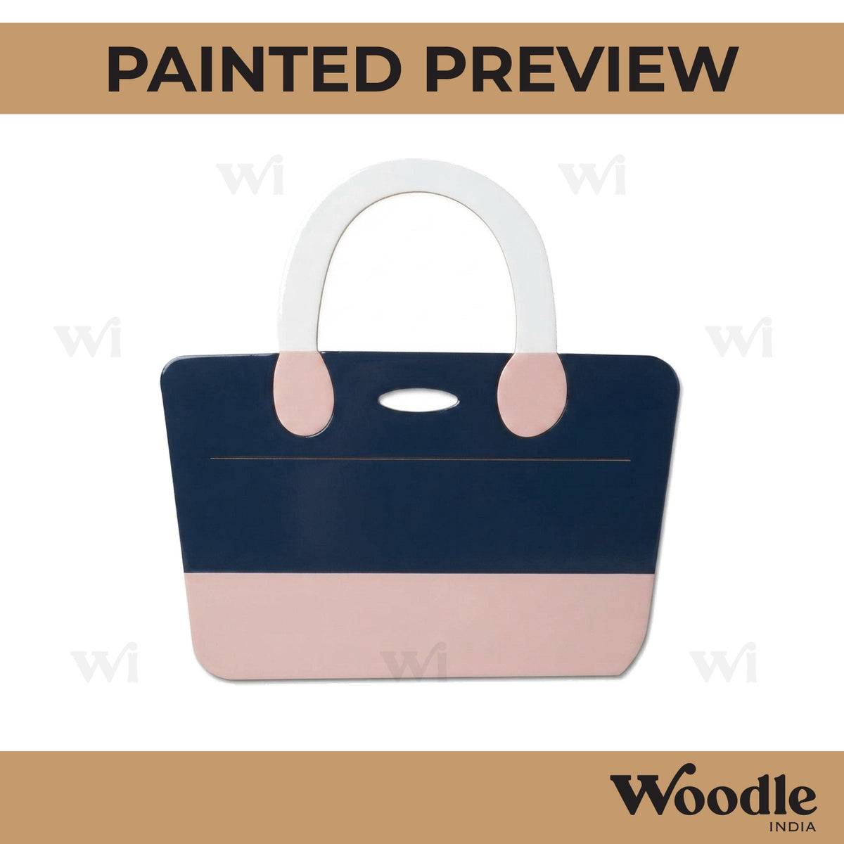 Hand Bag Pre Marked MDF Design 2