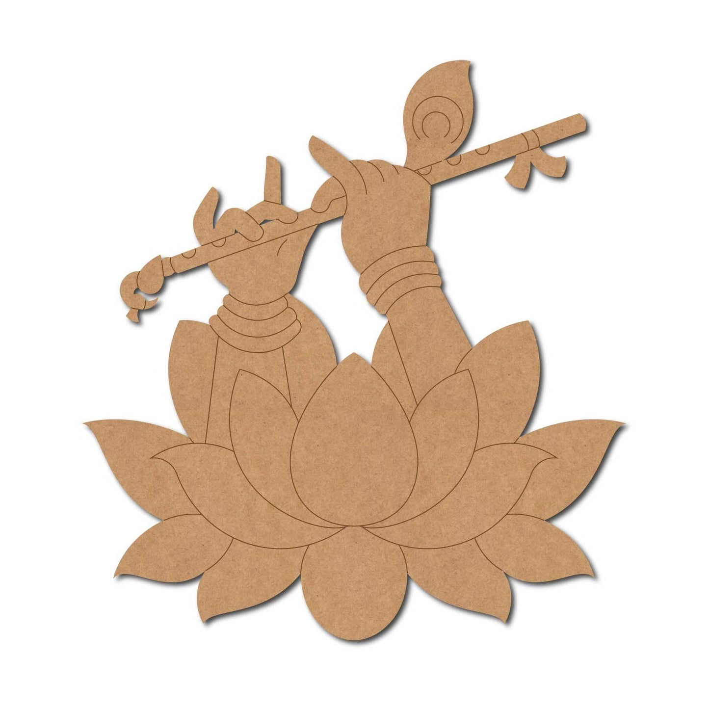 Hand Lotus Pre Marked MDF Design 2