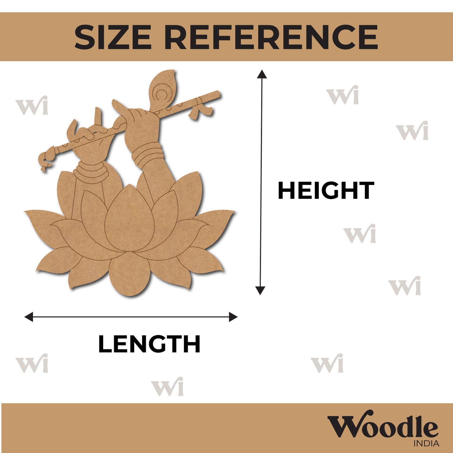 Hand Lotus Pre Marked MDF Design 2
