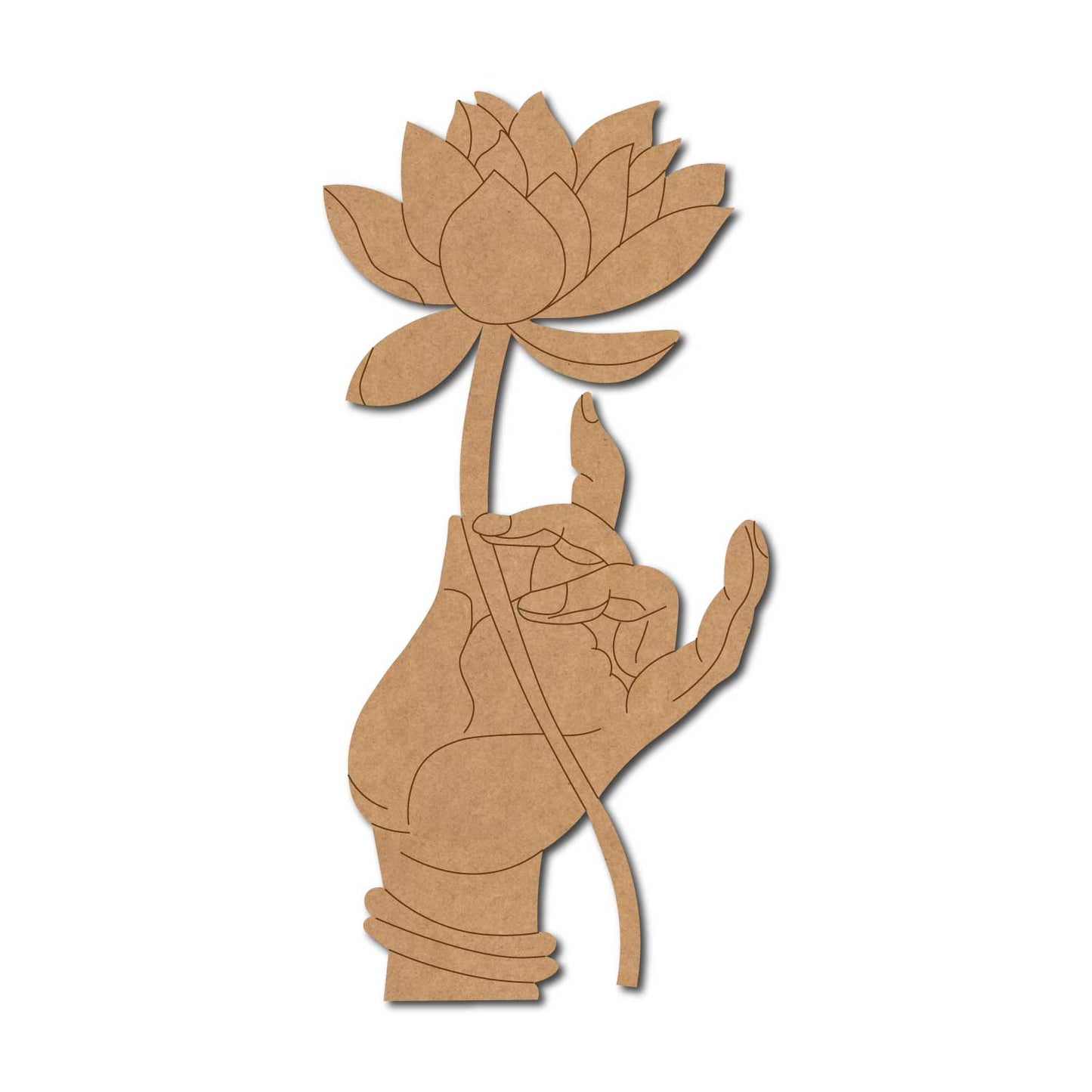 Hand Lotus Pre Marked MDF Design 5
