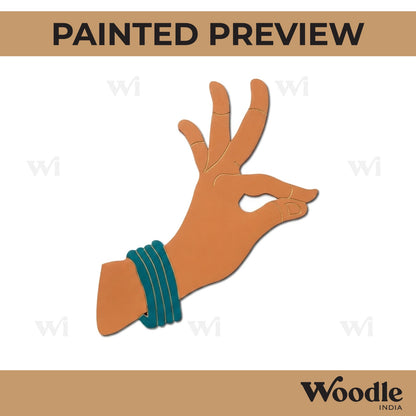 Hand Mudra Pre Marked MDF Design 1