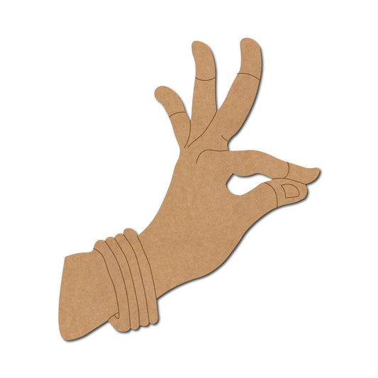 Hand Mudra Pre Marked MDF Design 1