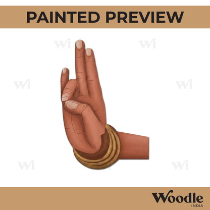 Hand Mudra Pre Marked MDF Design 6