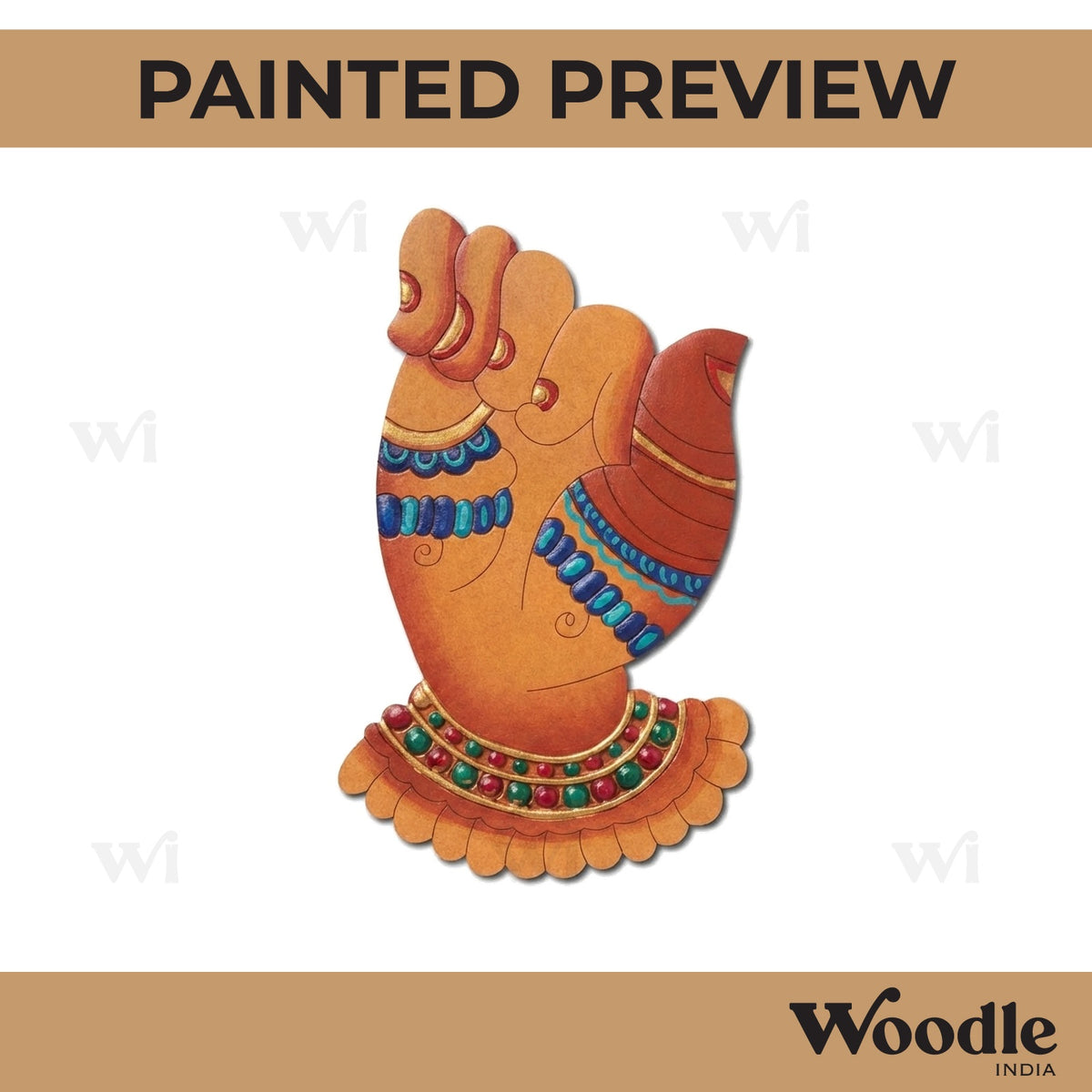Hand Mudra Pre Marked MDF Design 7