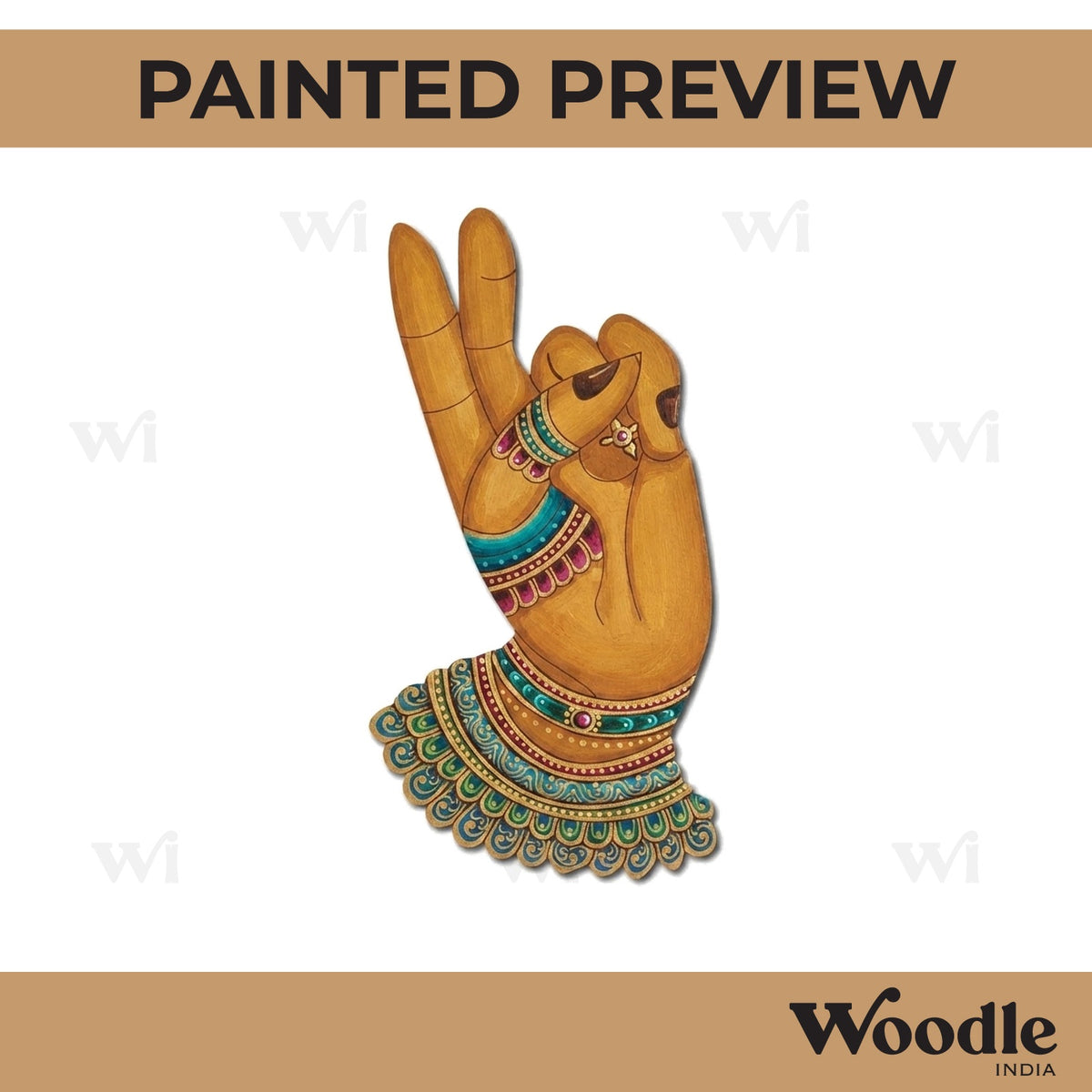 Hand Mudra Pre Marked MDF Design 8