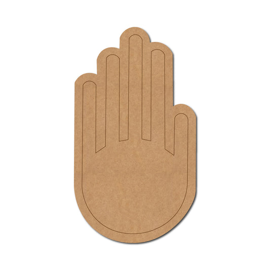 Hand Stop Gesture Pre Marked MDF Design 1