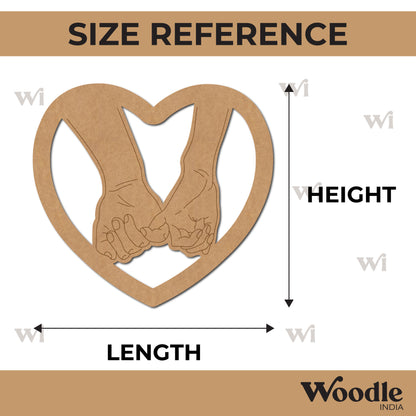 Hands In Heart Pre Marked MDF Design 1