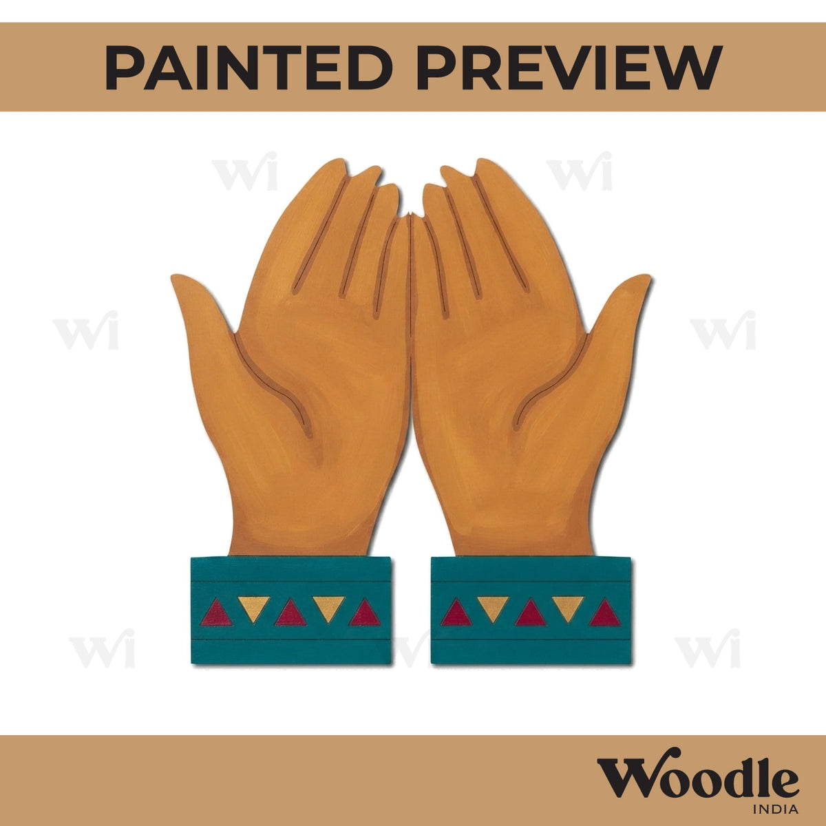 Hands Prayer Pre Marked MDF Design 1