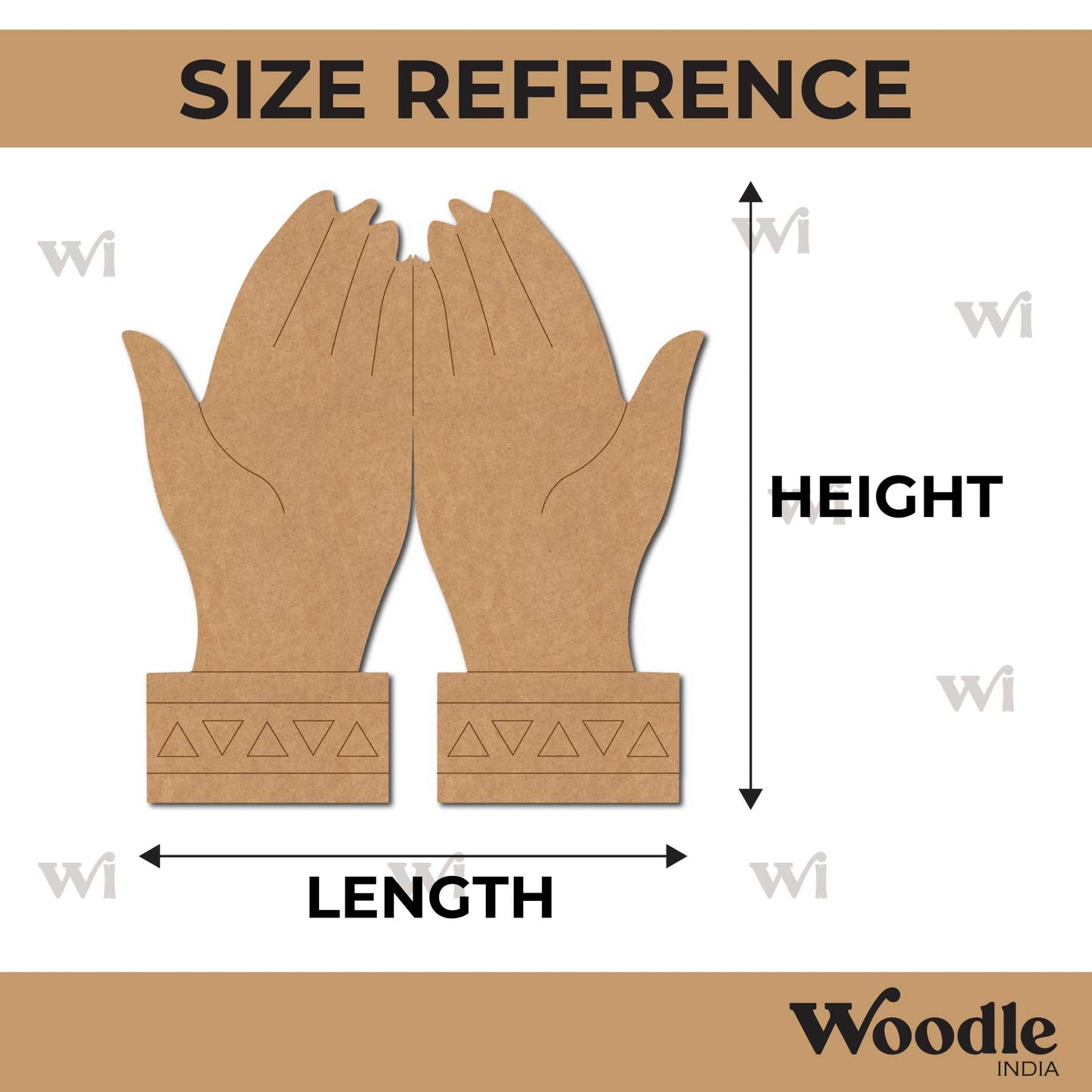 Hands Prayer Pre Marked MDF Design 1