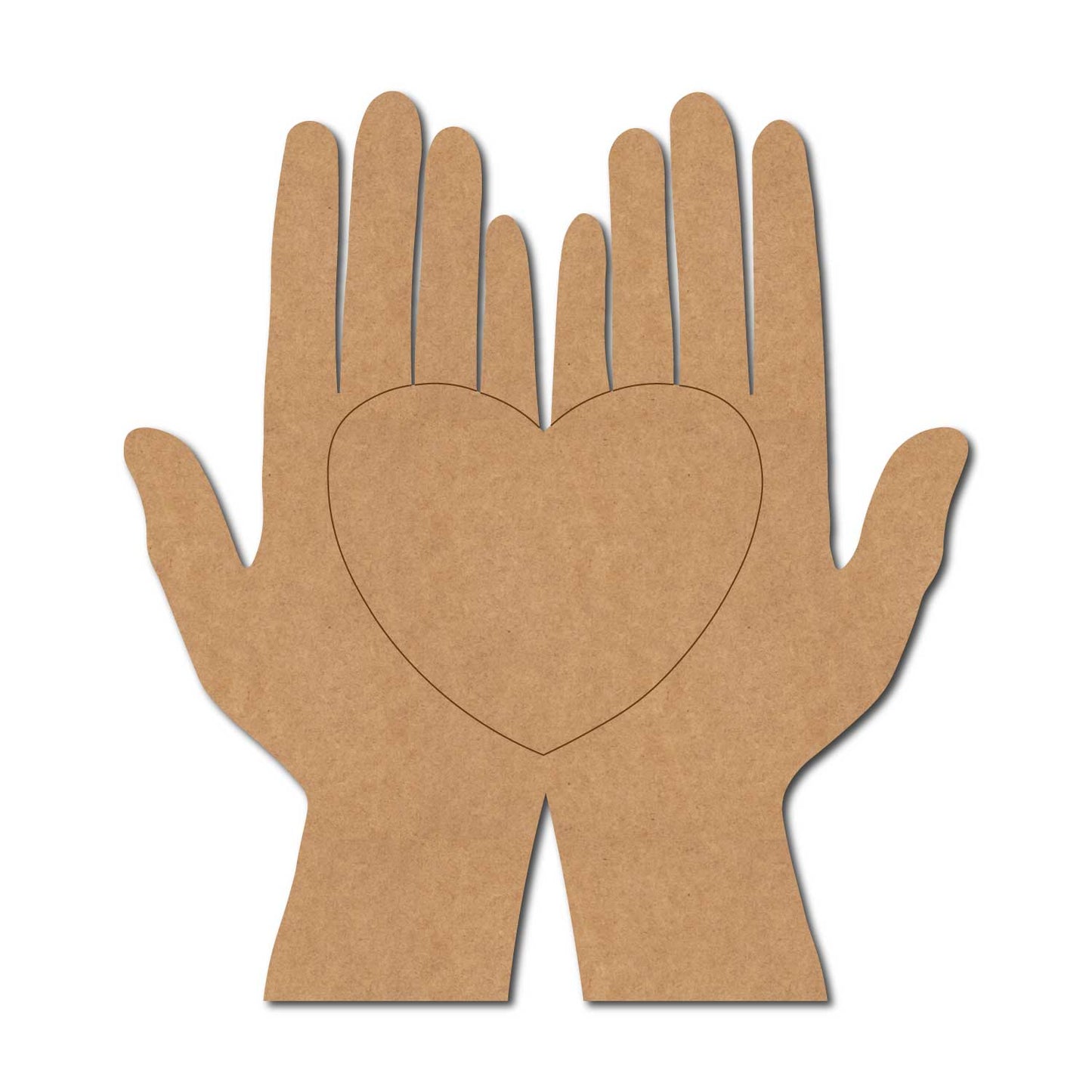 Hands With Heart Pre Marked MDF Design 1