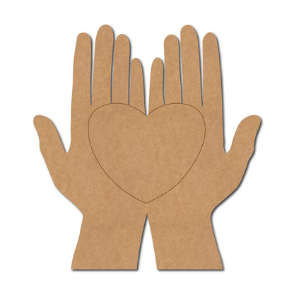 Hands With Heart Pre Marked MDF Design 1