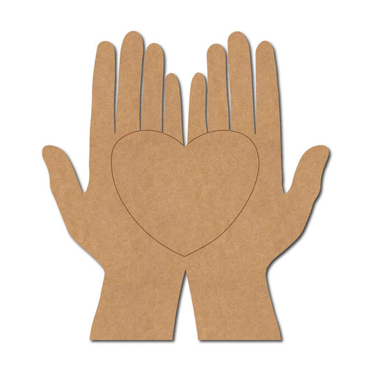 Hands With Heart Pre Marked MDF Design 1