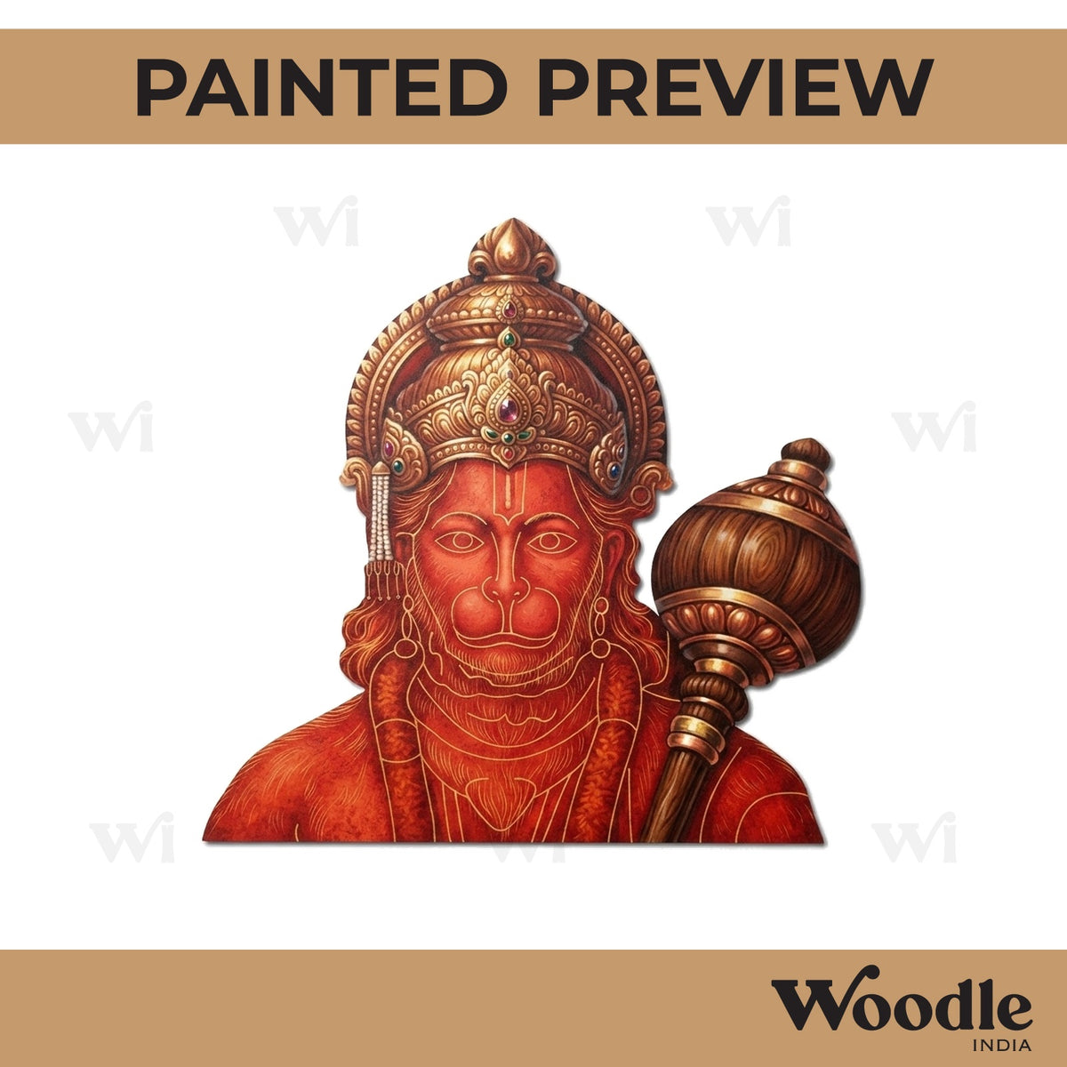 Hanuman Ji Pre Marked MDF Design 1