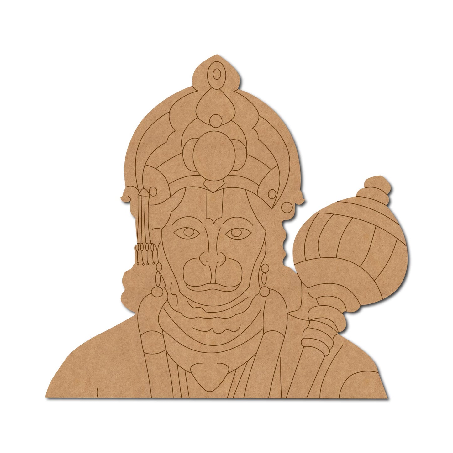 Hanuman Ji Pre Marked MDF Design 1