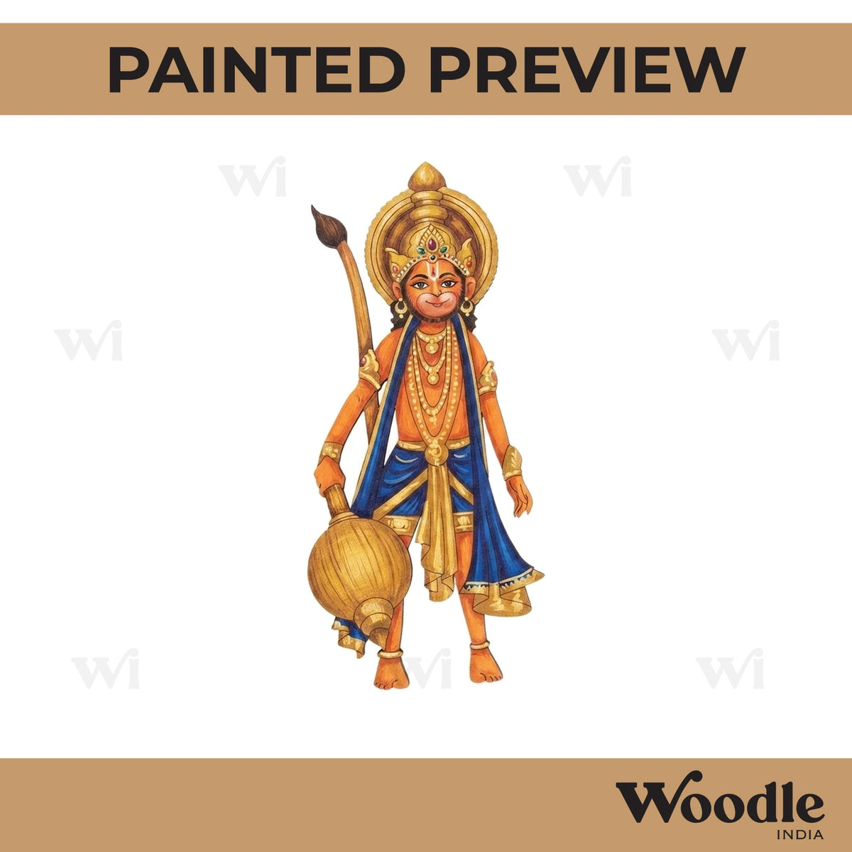 Hanuman Ji Pre Marked MDF Design 15