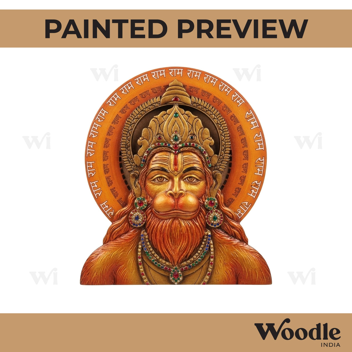 Hanuman Ji Pre Marked MDF Design 16