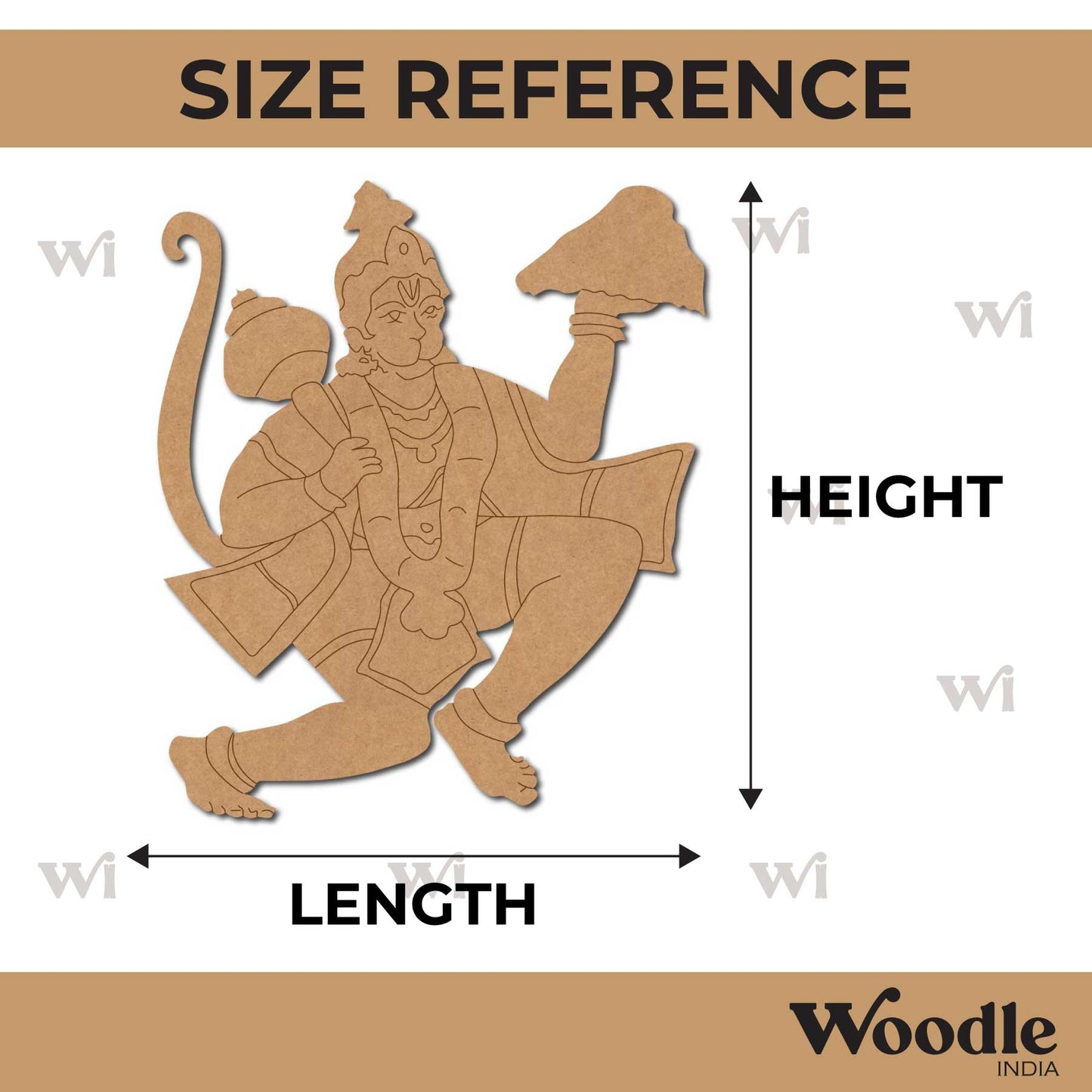 Hanuman Ji Pre Marked MDF Design 20
