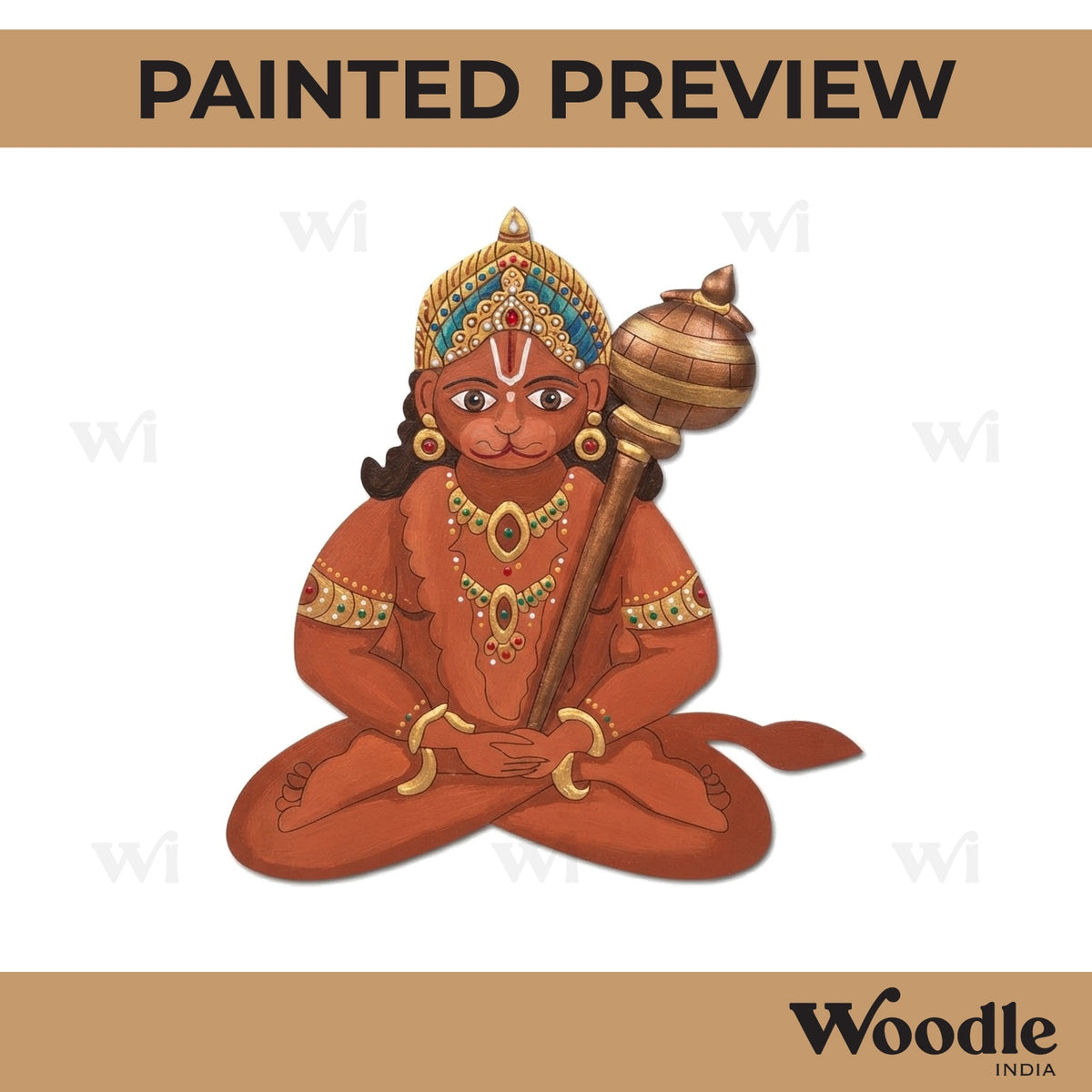Hanuman Ji Pre Marked MDF Design 21