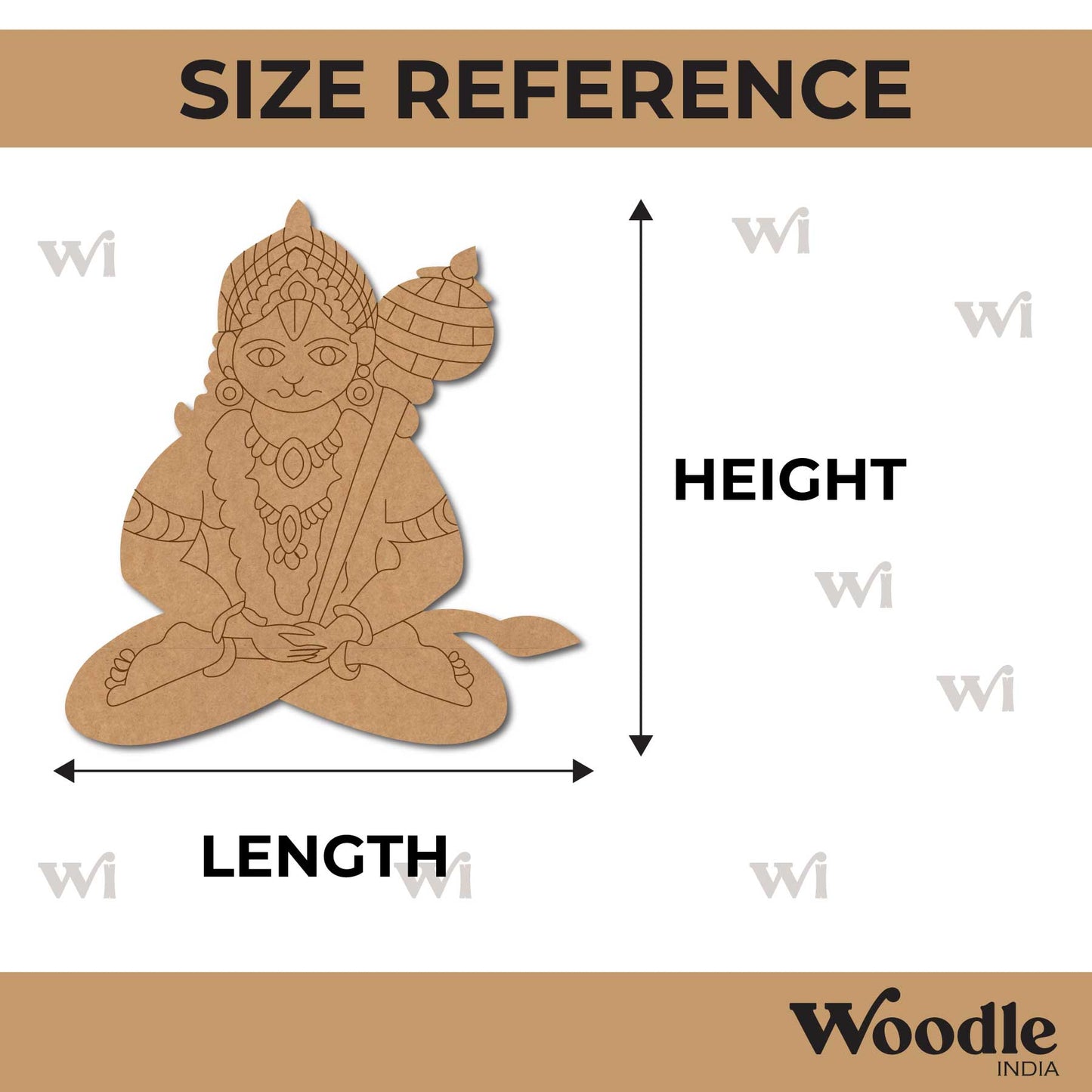 Hanuman Ji Pre Marked MDF Design 21