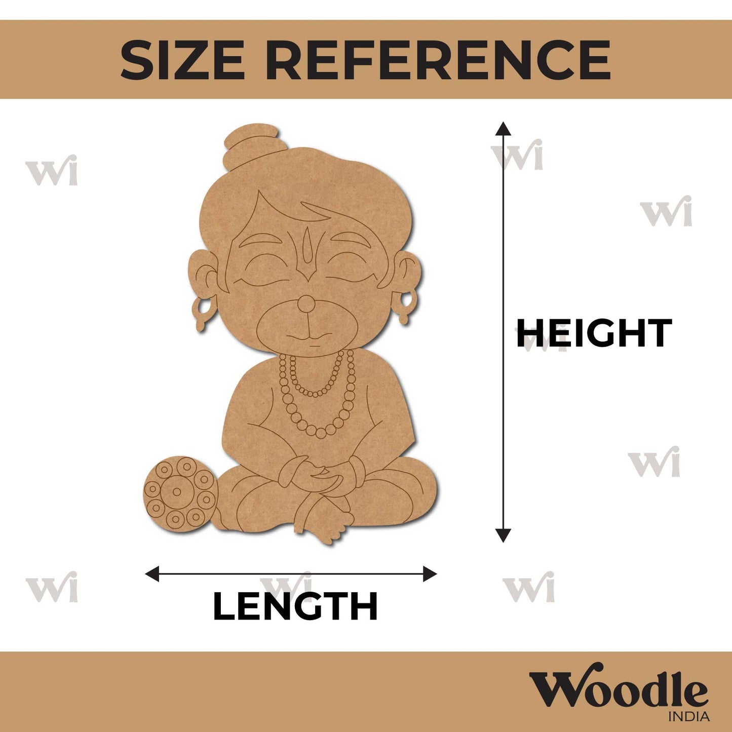 Hanuman Ji Pre Marked MDF Design 22