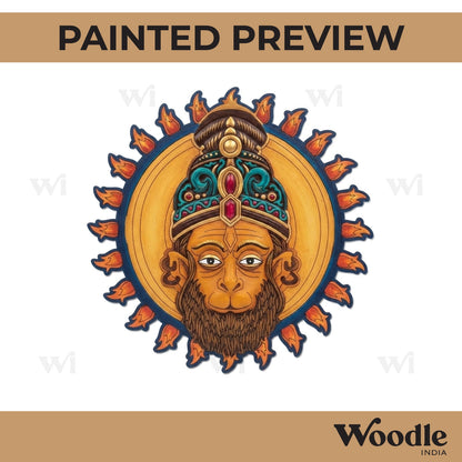 Hanuman Ji Pre Marked MDF Design 4