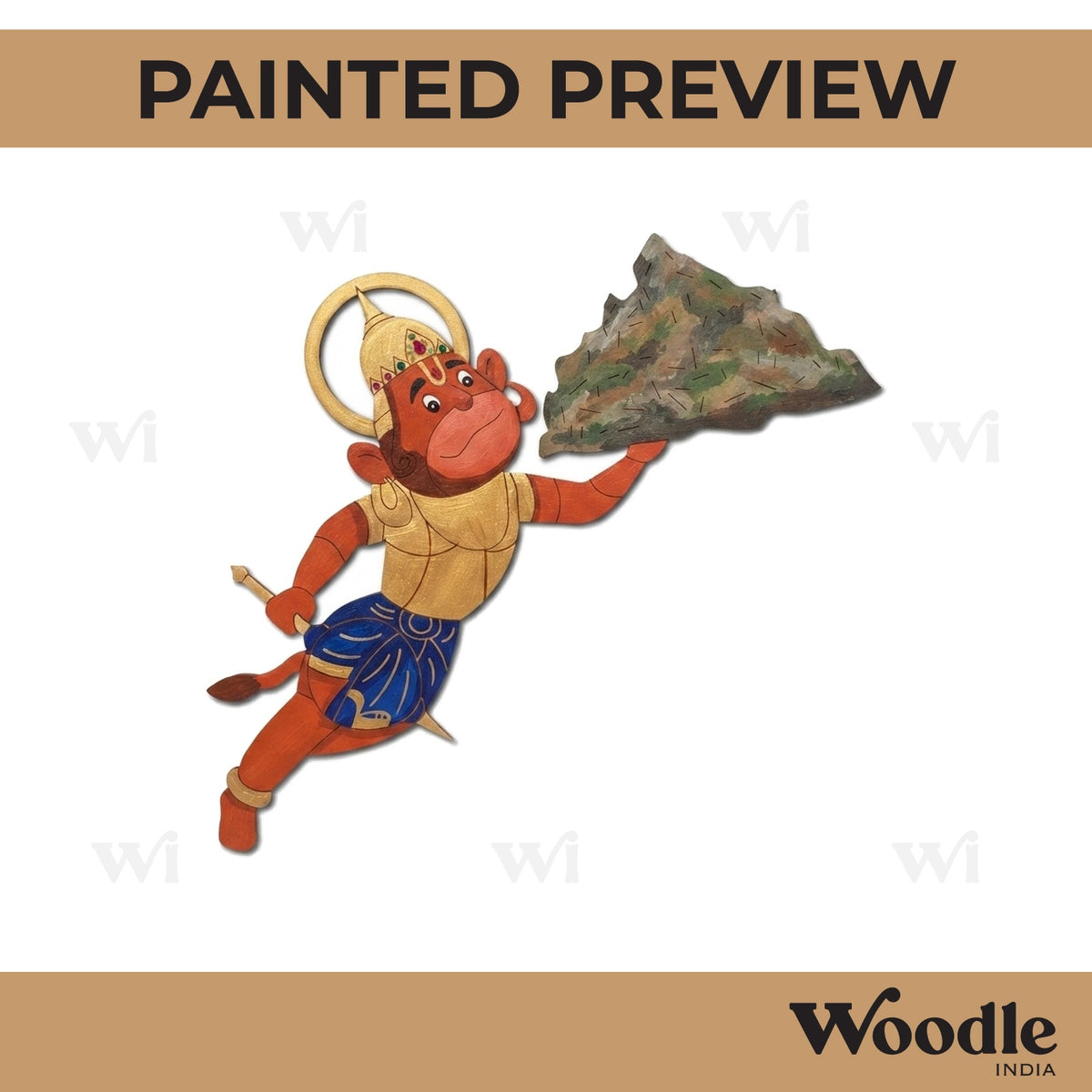Hanuman Ji Pre Marked MDF Design 5