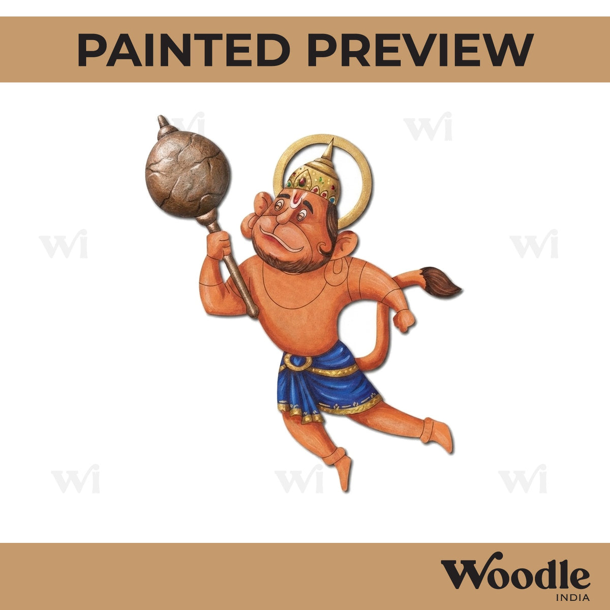 Hanuman Ji Pre Marked MDF Design 9
