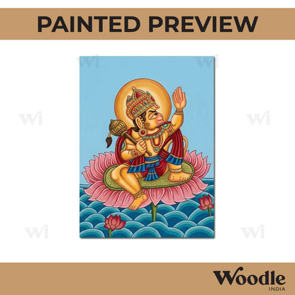 Hanuman Ji Pre Marked Rectangle MDF Design 1