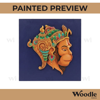 Hanuman Ji Shank Pre Marked Base MDF Design 1