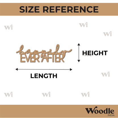 Happily Ever After Text Cutout MDF Design 1