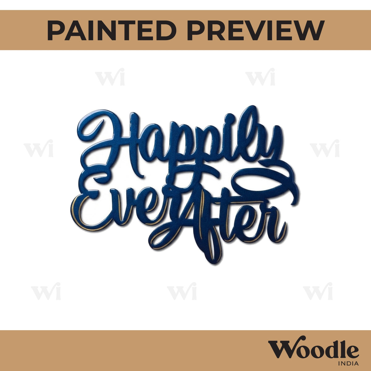 Happily Ever After Text Cutout MDF Design 2